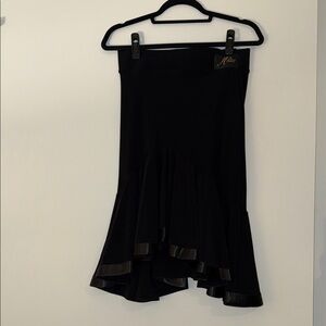 Elegant Black Flared Skirt Latin (Dance practice wear)